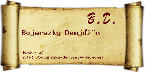 Bojarszky Demjén névjegykártya